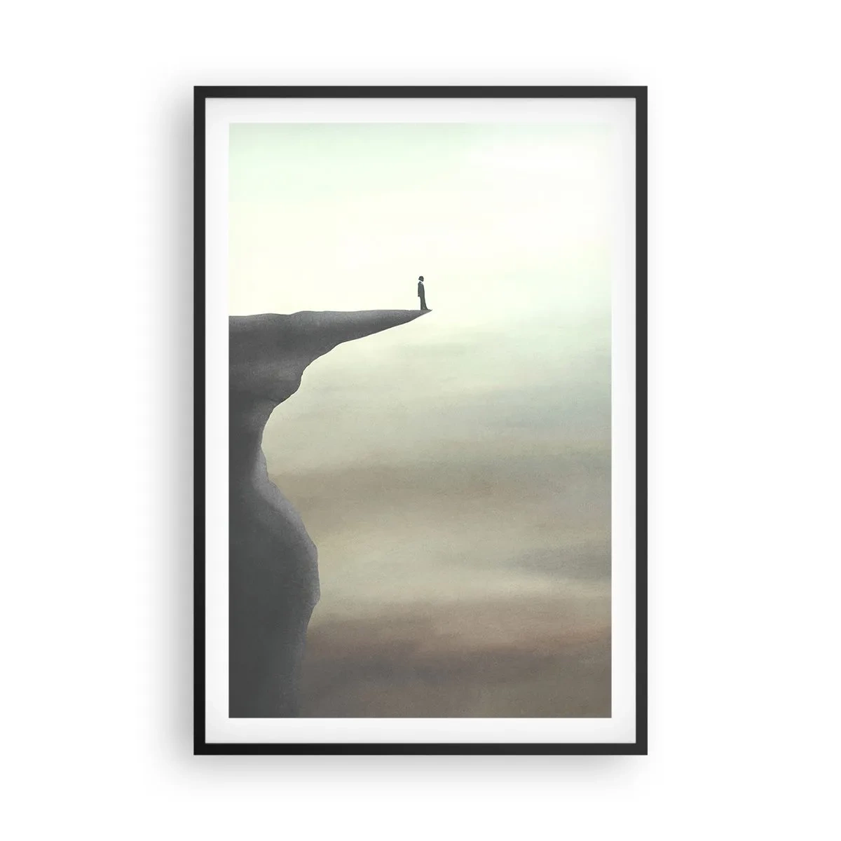 Affiche dans un cadre noir - Poster - Tout en haut, bien entendu! - 61x91 cm