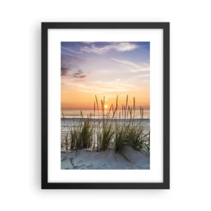 Affiche dans un cadre noir - Poster - Regarde, pense, ressent - 30x40 cm