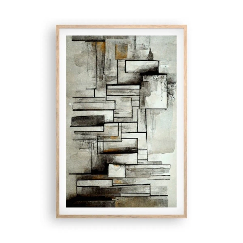 Affiche dans un chêne clair - Poster - Le pouvoir de la simplicité - 61x91 cm