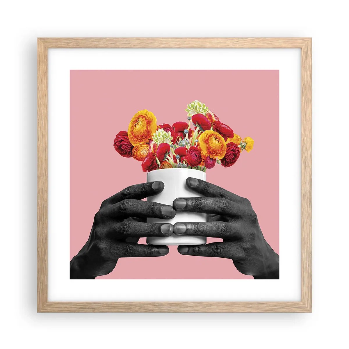 Affiche dans un chêne clair - Poster - Apothéose de la vie - 40x40 cm