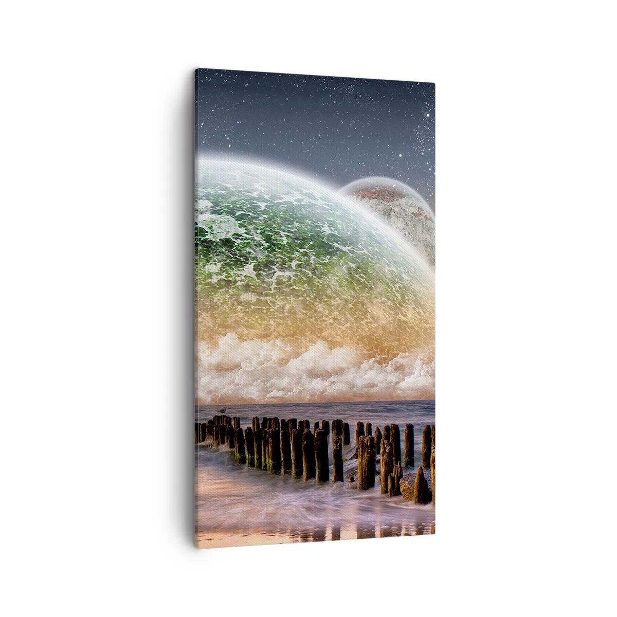 Impression sur toile - Image sur toile - Et le monde est sorti de l'eau - 45x80 cm