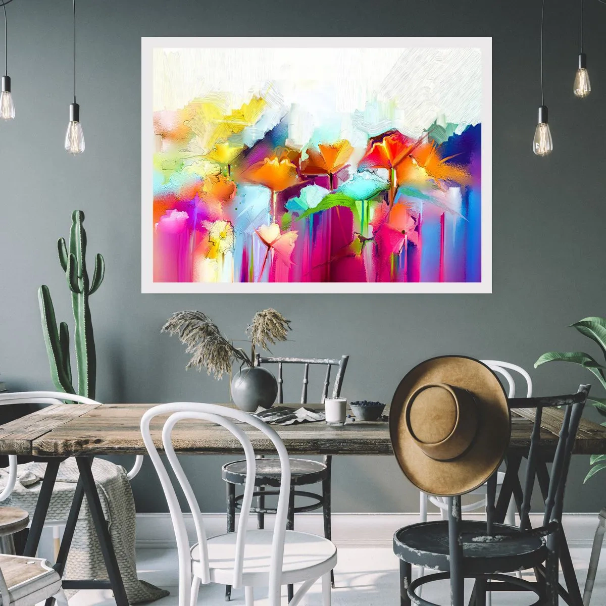 Affiche - Poster - L'arc-en-ciel s'est épanoui - 40x30 cm