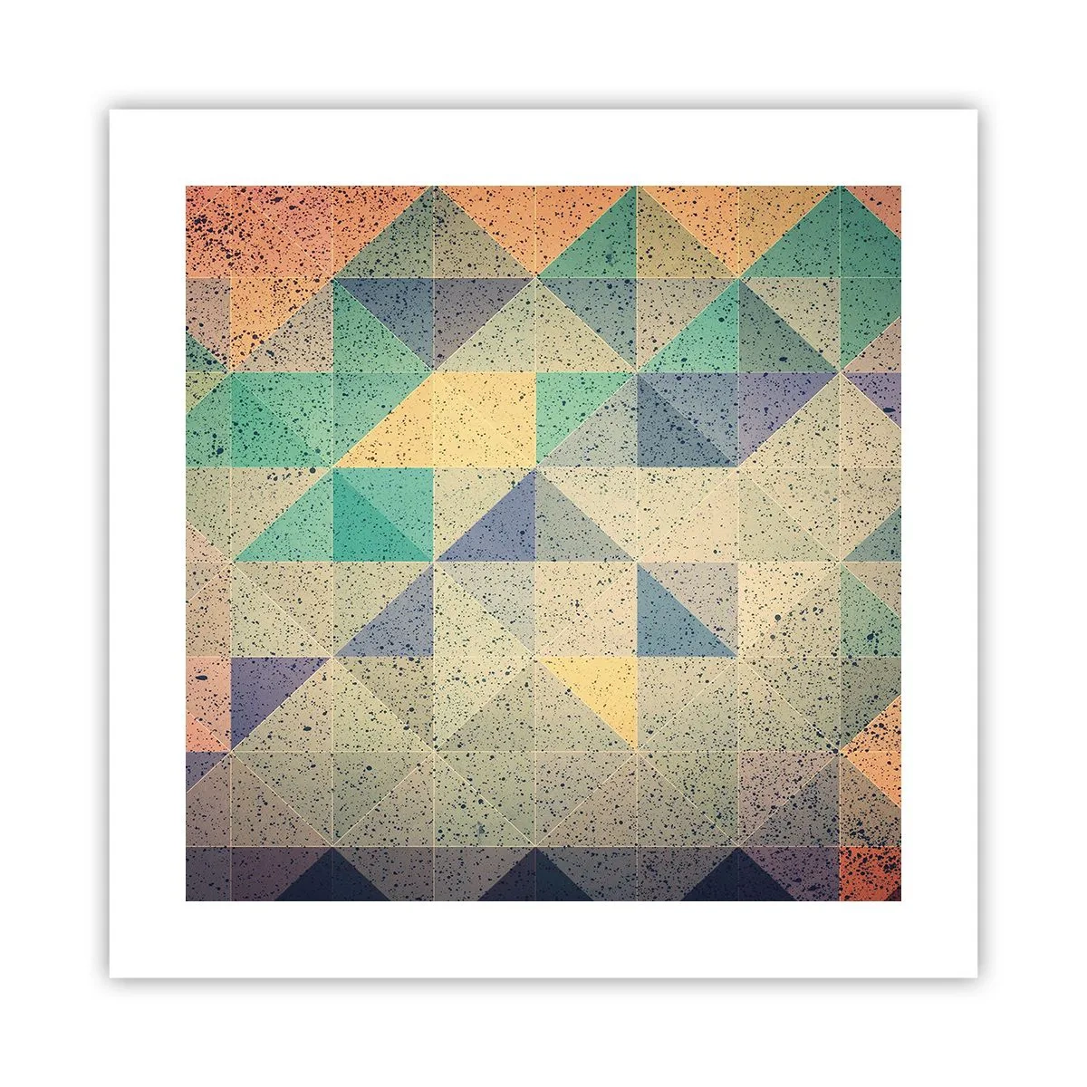 Affiche - Poster - République des triangles - 40x40 cm