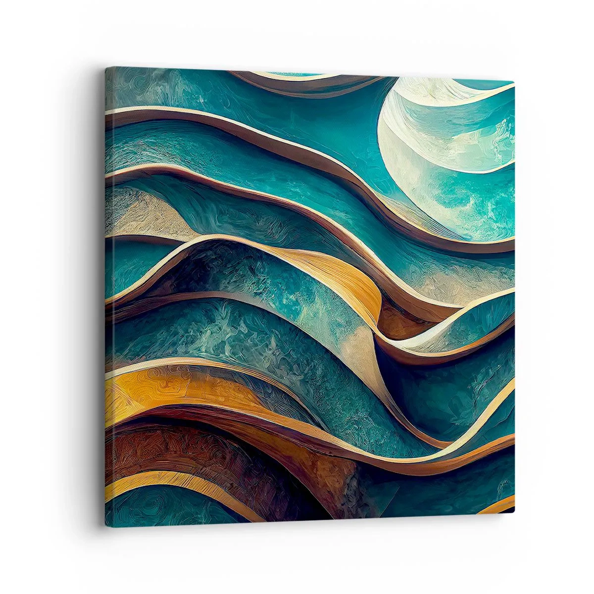 Impression sur toile - Image sur toile - Méandres de bleu - 30x30 cm