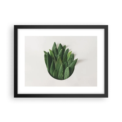 Affiche dans un cadre noir - Poster - Curiosité sans retenue - 40x30 cm