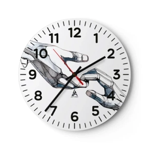 Horloge murale - Pendule murale - Un bon geste - 40x40 cm