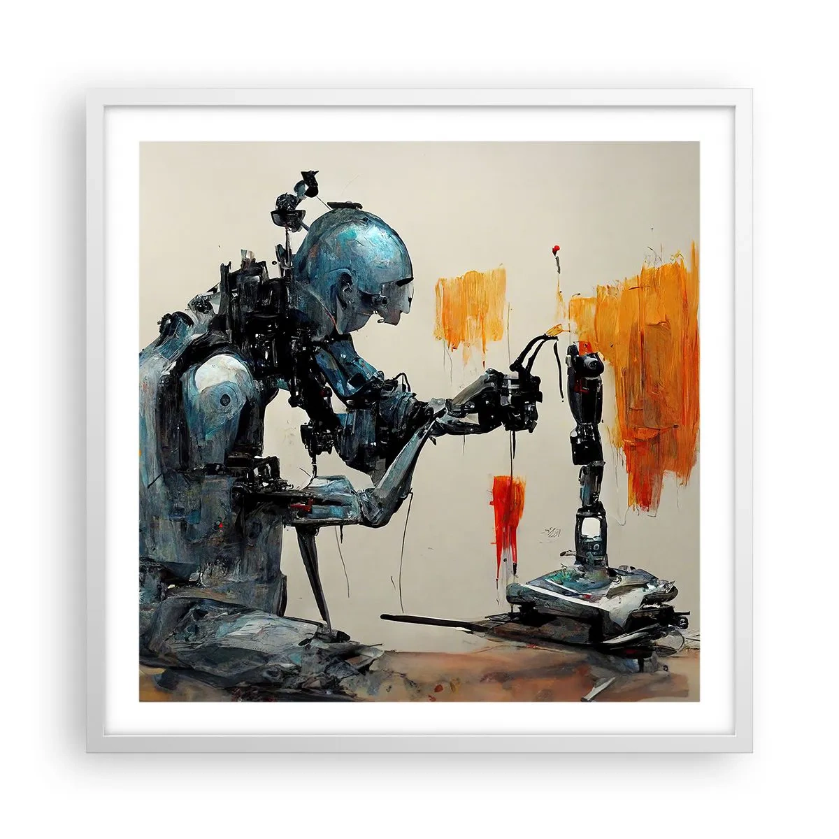 Affiche dans un cadre blanc - Poster - Déjà demain… - 60x60 cm