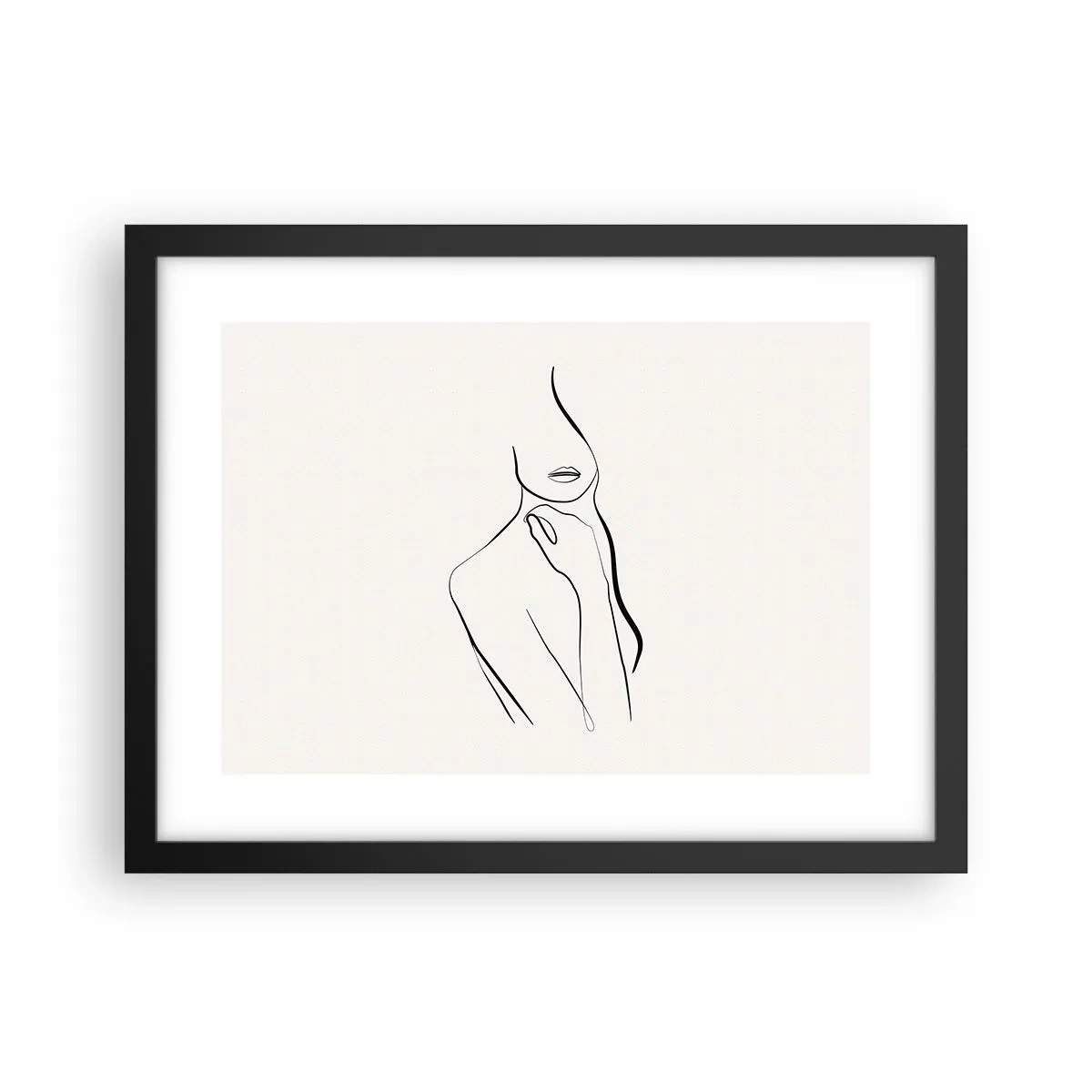 Affiche dans un cadre noir - Poster - Vague de mélancolie - 40x30 cm