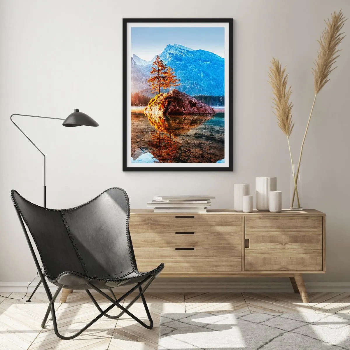 Affiche dans un cadre noir - Poster - La nature sous un nouveau jour - 70x100 cm