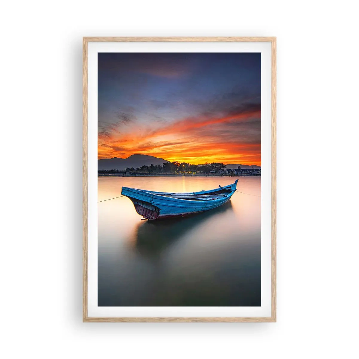 Affiche dans un chêne clair - Poster - Une bonne nuit arrive - 61x91 cm