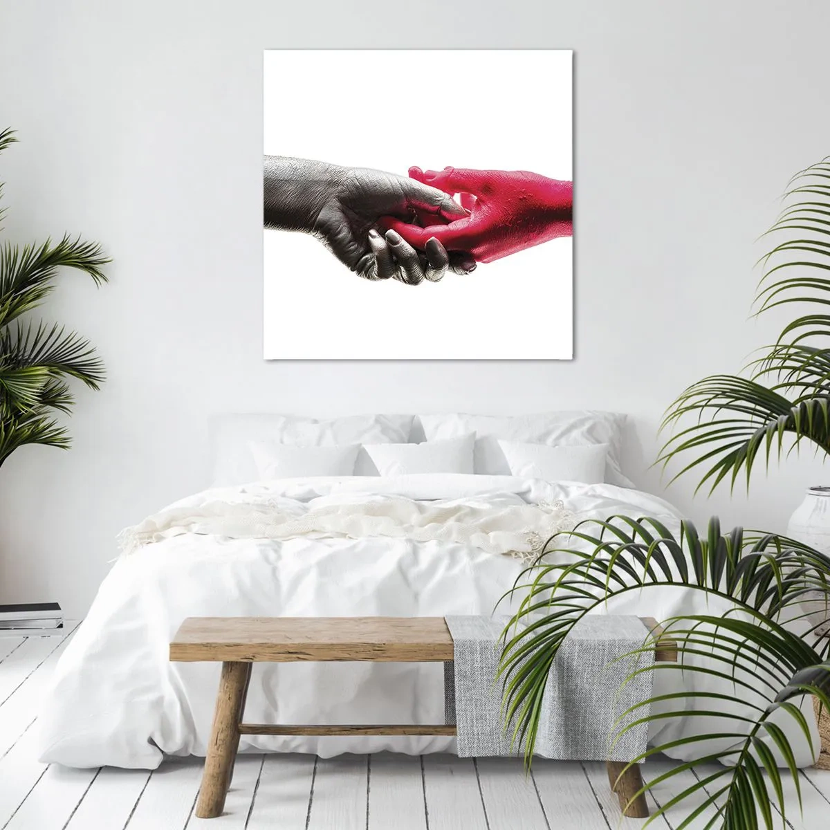 Impression sur toile - Image sur toile - Ensemble, bien que différents - 60x60 cm