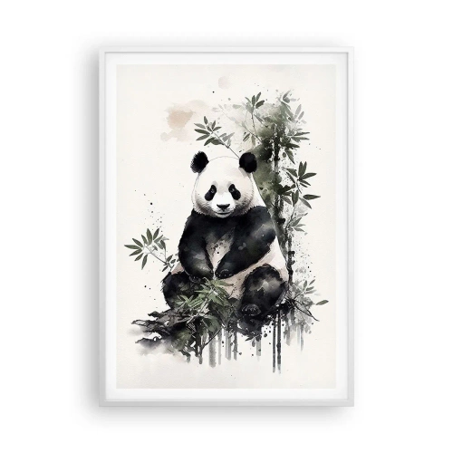 Affiche dans un cadre blanc - Poster - Salutations de Chine - 70x100 cm
