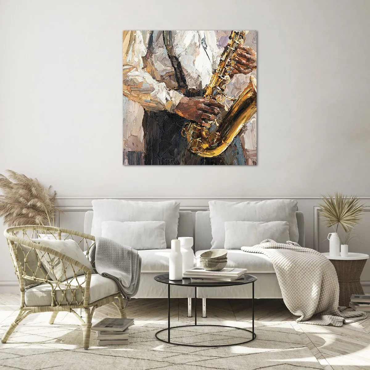 Impression sur verre - Image sur verre - C'est l'heure du solo - 70x70 cm