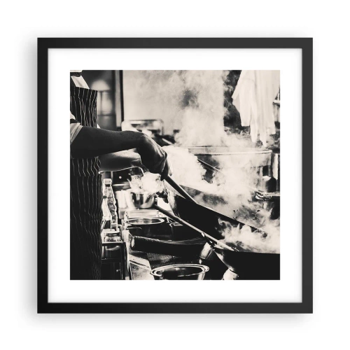 Affiche dans un cadre noir - Poster - Alchimie des saveurs - 40x40 cm
