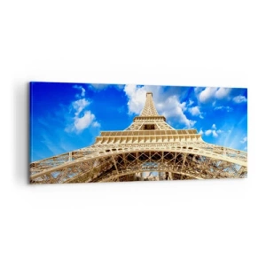 Impression sur toile - Image sur toile - Atteindre le ciel et les nuages - 100x40 cm