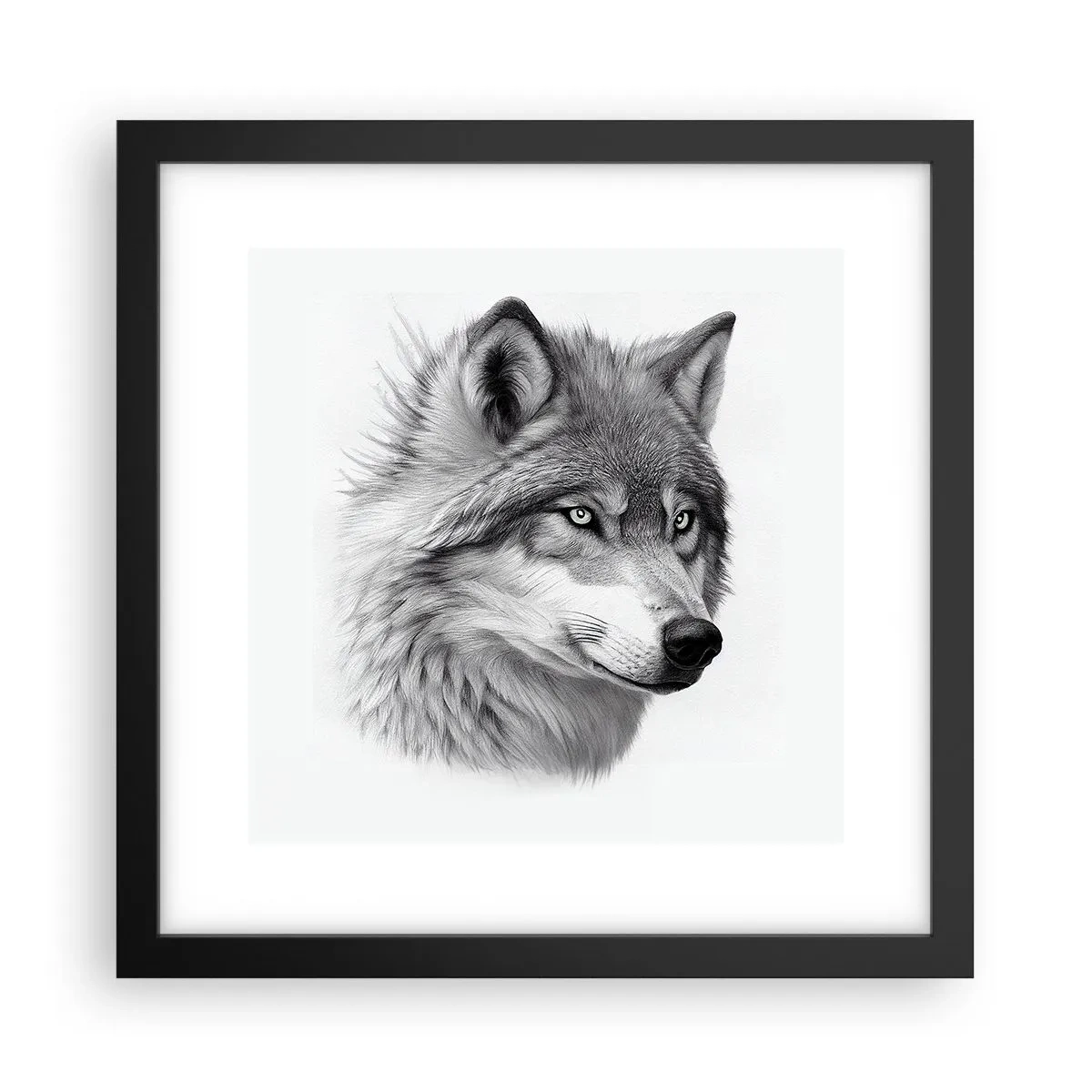 Affiche dans un cadre noir - Poster - Alpha – sans aucun doute - 30x30 cm