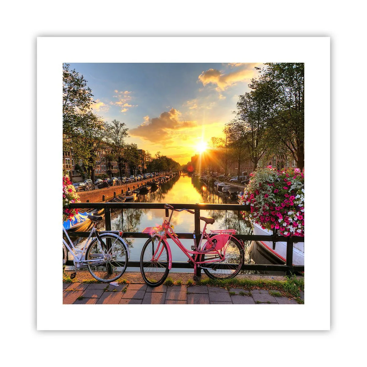 Affiche - Poster - Matin de printemps à Amsterdam - 40x40 cm
