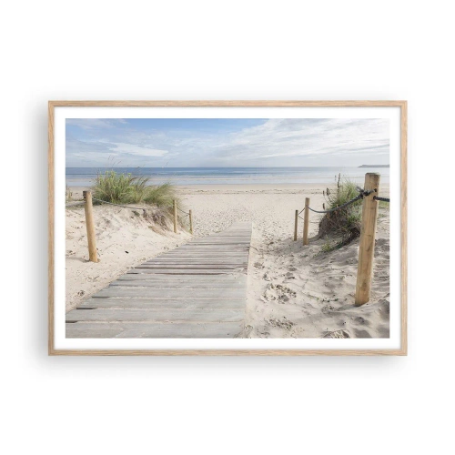 Affiche dans un chêne clair - Poster - A l'horizon - 100x70 cm