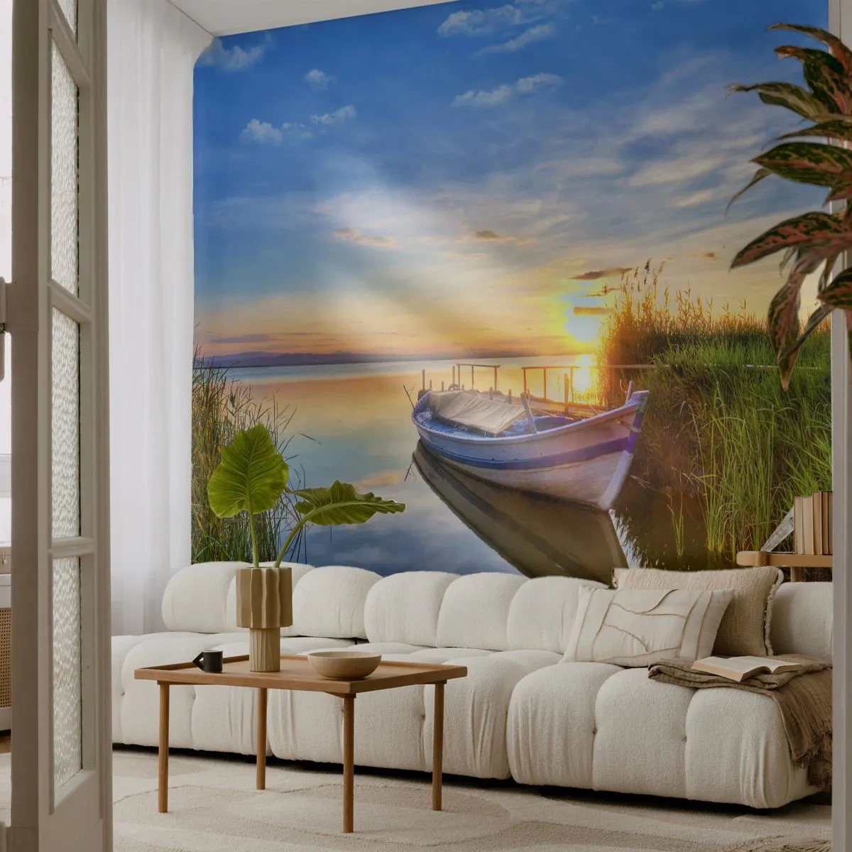 Papier Peint Autocollant Deluxe Sticker - La crique où les rêves deviennent réalité - Paysage, Lac, Lodz - 250x175 cm