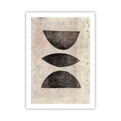 Affiche - Poster - Abstraction géométrique dans un style vintage - 50x70cm - Abstraction ethnique - Décoration murale moderne pour le salon et la chambre ARTTOR
