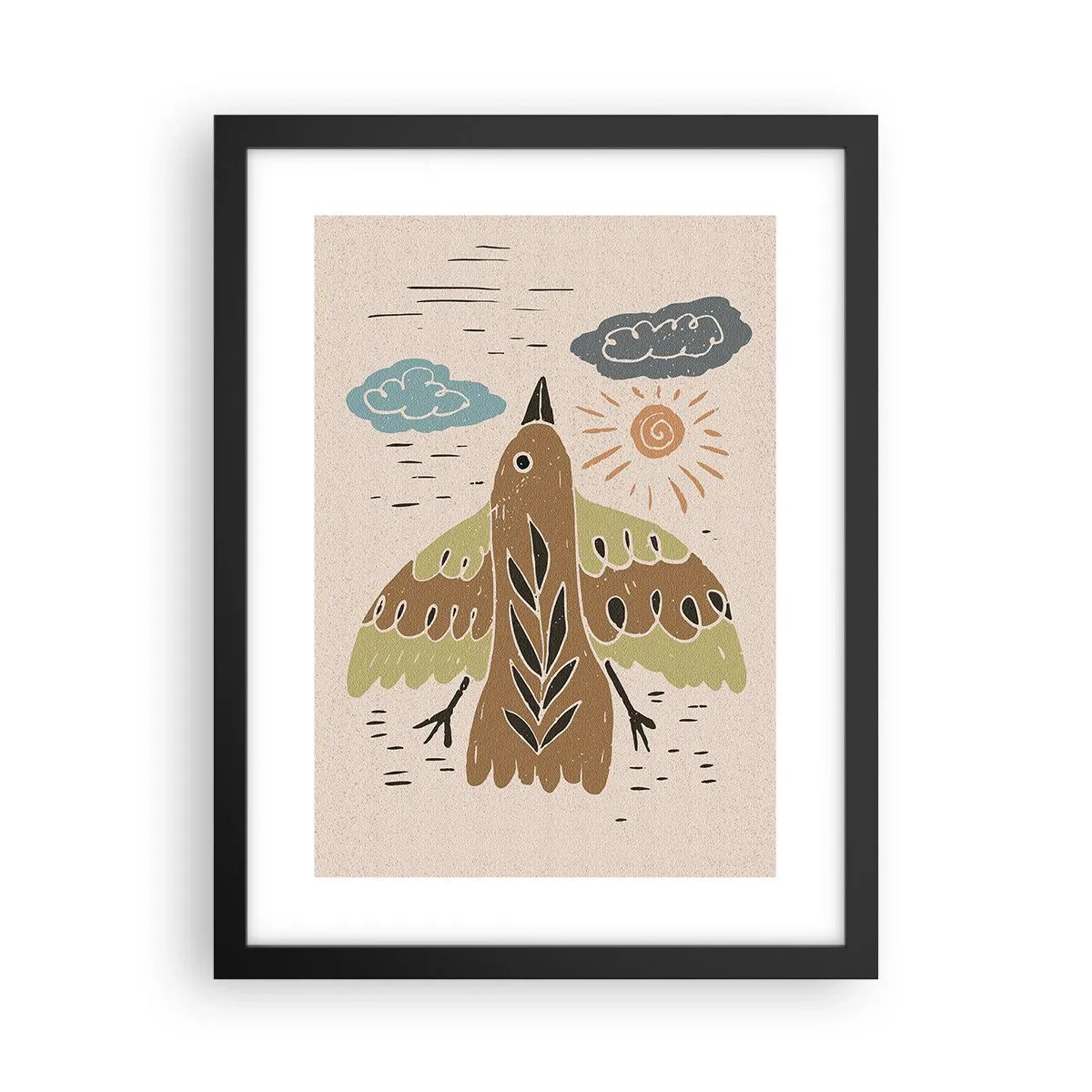 Affiche dans un cadre noir - Poster - Bon vol - 30x40 cm