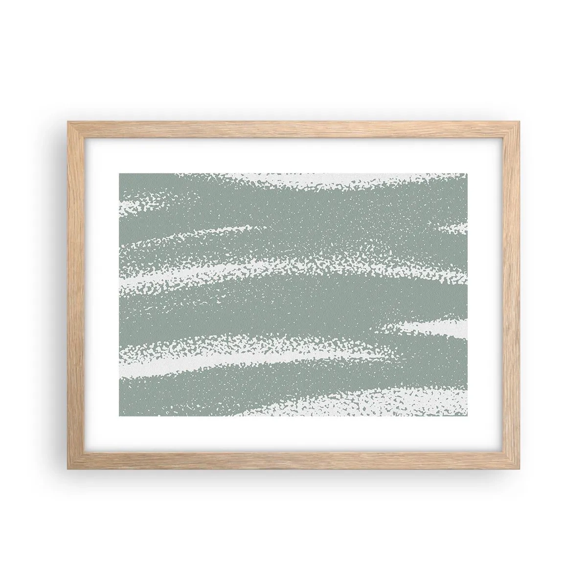 Affiche dans un chêne clair - Poster - Abstraction dans un climat hivernal - 40x30 cm