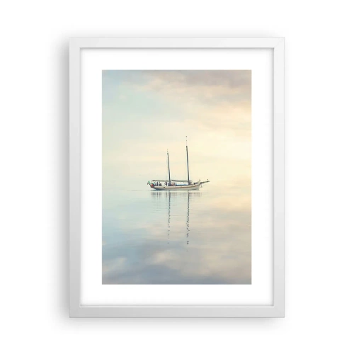 Affiche dans un cadre blanc - Poster - Dans une mer de silence - 30x40 cm