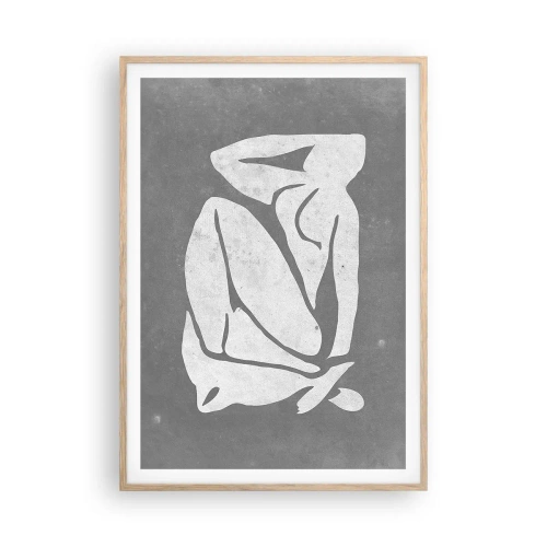 Affiche dans un chêne clair - Poster - En pensée - 70x100 cm