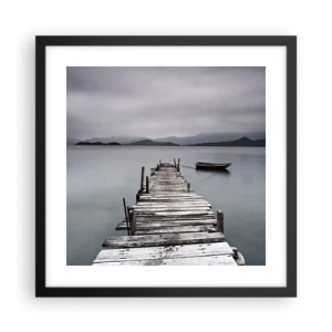 Affiche dans un cadre noir - Poster - Tu peux partir demain - 40x40 cm