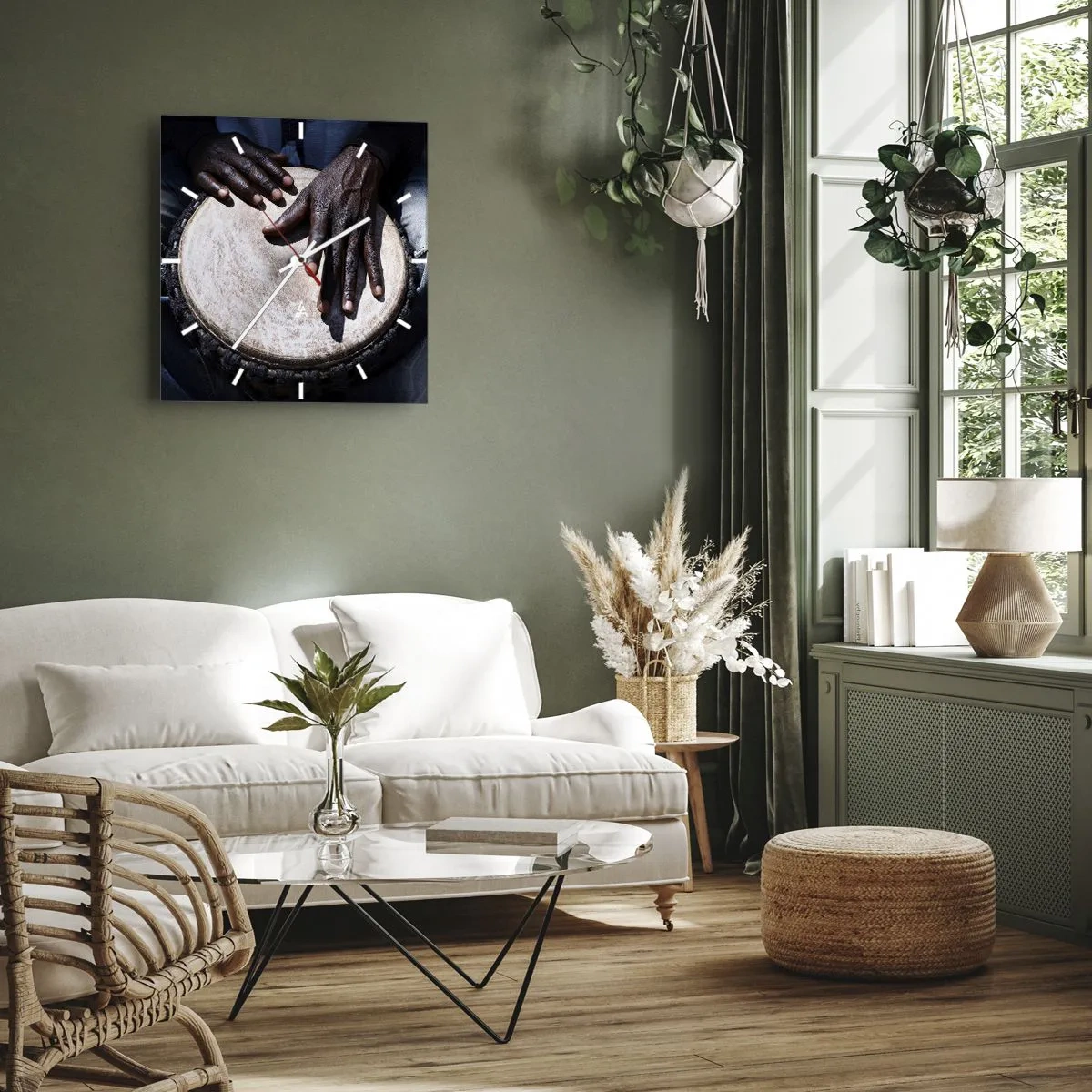 Horloge murale - Pendule murale - Vis à son rythme - 40x40 cm