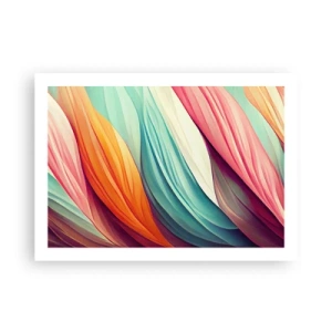 Affiche - Poster - Tissage arc-en-ciel - 70x50 cm