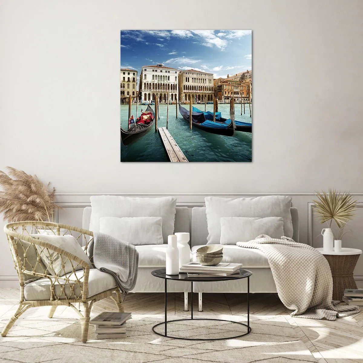 Impression sur verre - Image sur verre - Palace bleu ciel - 30x30 cm