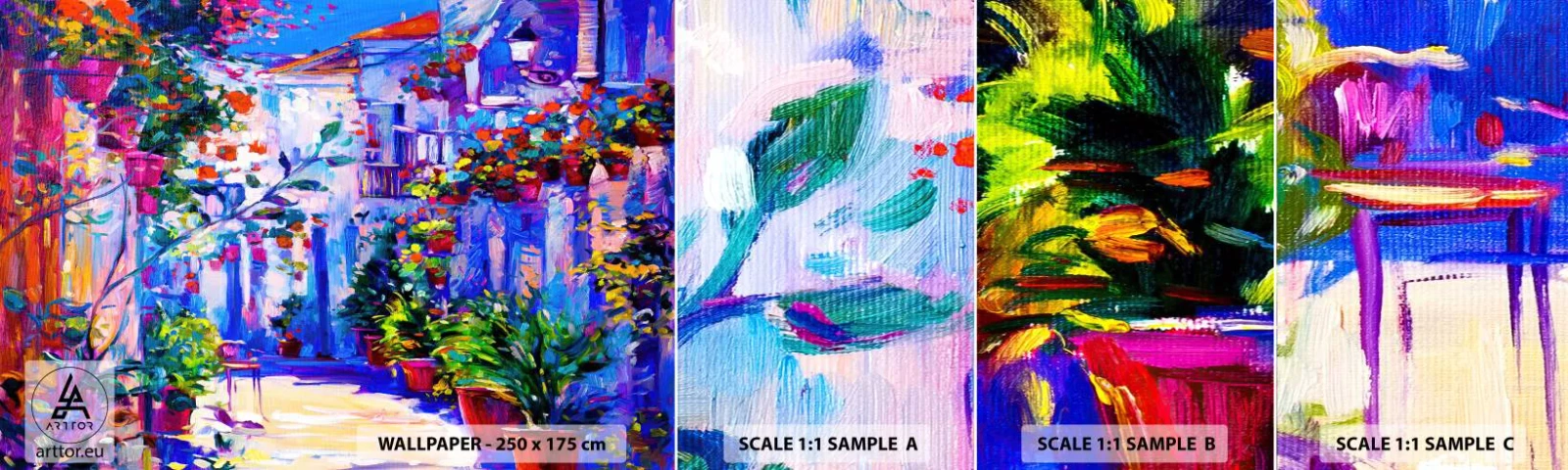 Échantillon De Papier Peint Standard Eco - Impression - une rue italienne - Ville, Architecture, Italie - 100x30 cm