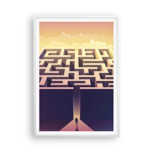 Affiche dans un cadre blanc - Poster - Le temps de la décision - 70x100 cm