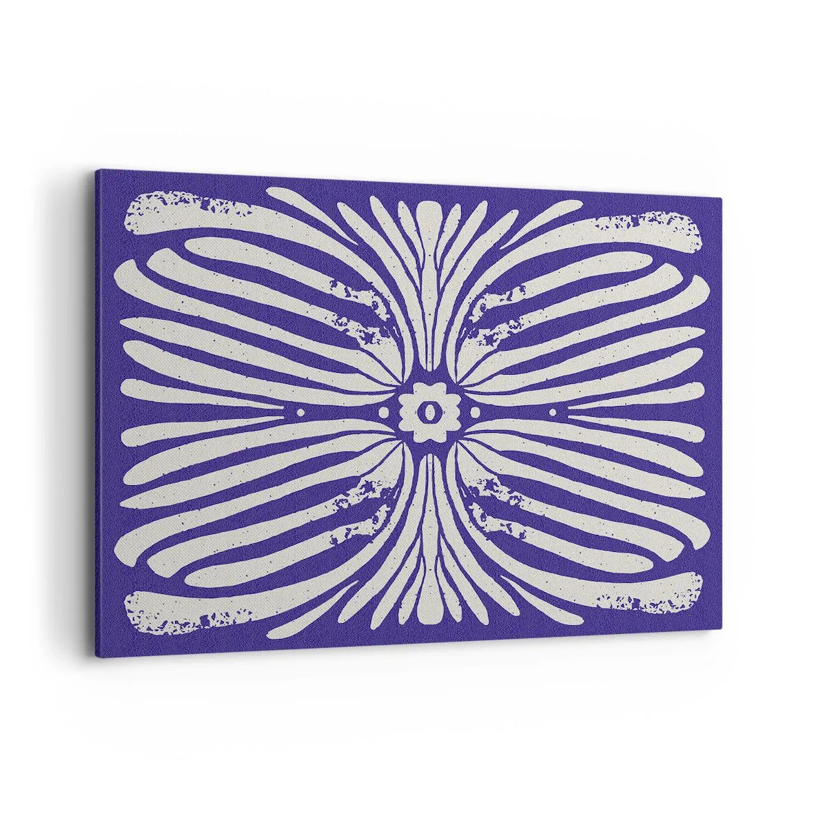 Impression sur toile - Image sur toile - Motif ethnique dans les tons violet et blanc - 100x70cm - Inspirations ethniques - Décoration murale moderne pour le salon et la chambre ARTTOR