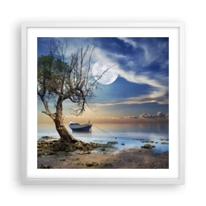 Affiche dans un cadre blanc - Poster - Est-ce la fin ou le début ? - 50x50 cm