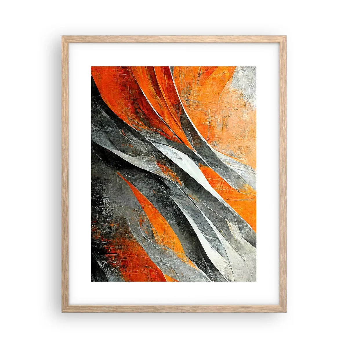 Affiche dans un chêne clair - Poster - Chaleur et froid - 40x50 cm