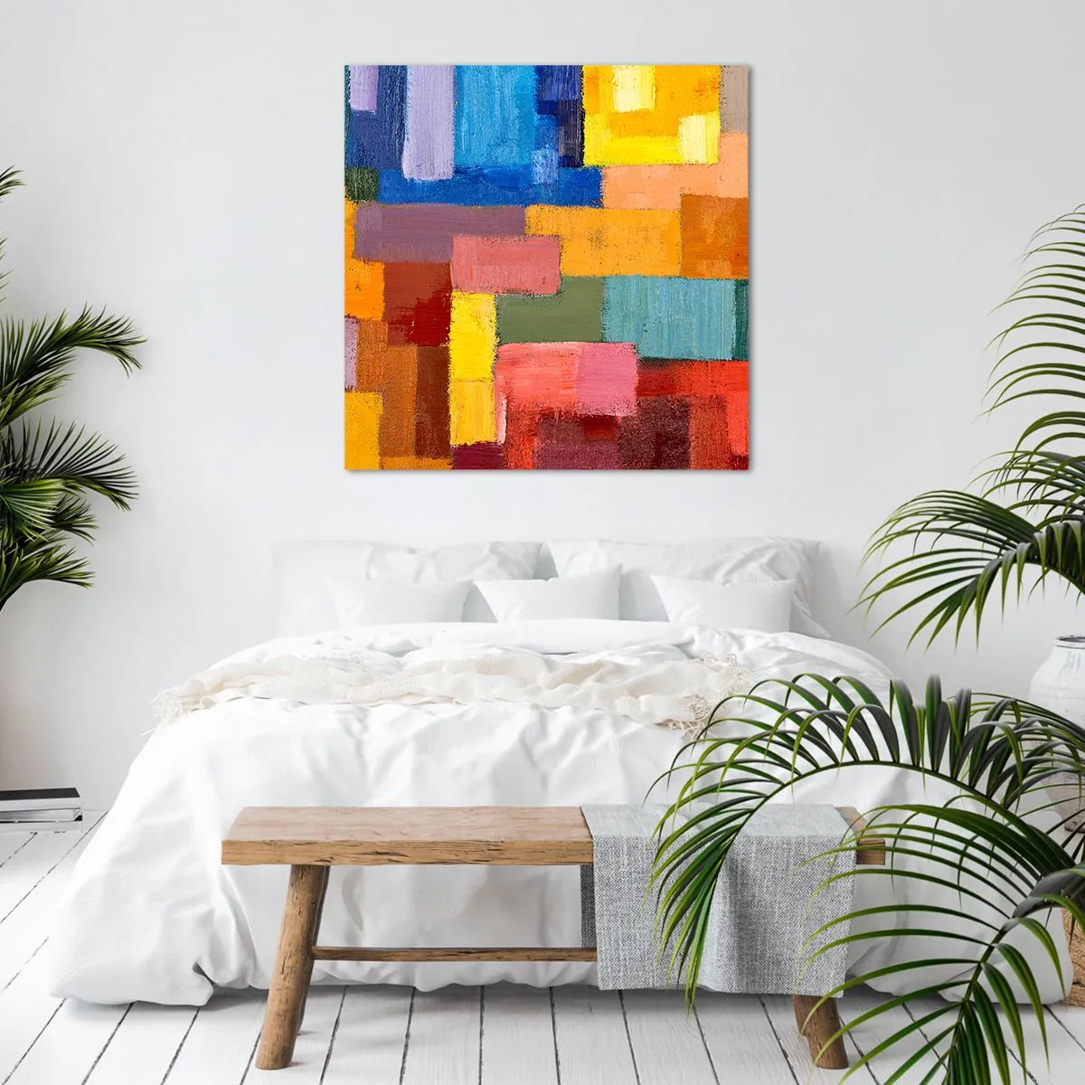 Impression sur toile - Image sur toile - Chacun est différent, tout est coloré - 60x60 cm