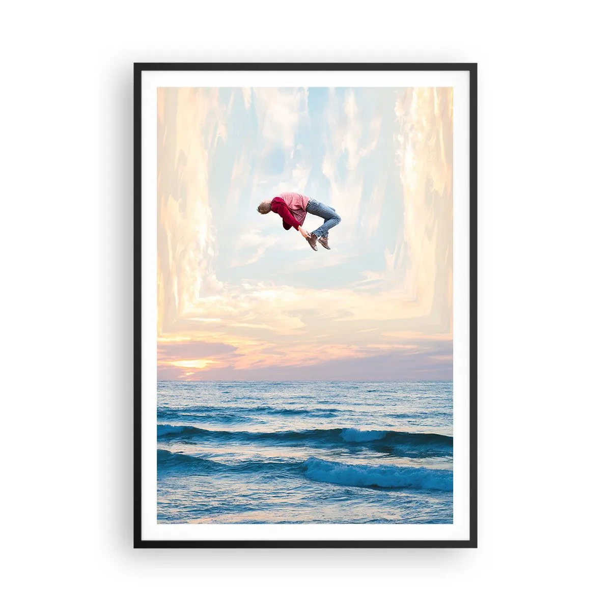 Affiche dans un cadre noir - Poster - Vers une autre dimension - 70x100 cm