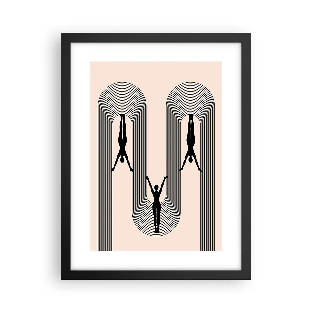 Affiche dans un cadre noir - Poster - Les jambes en l’air - 30x40 cm