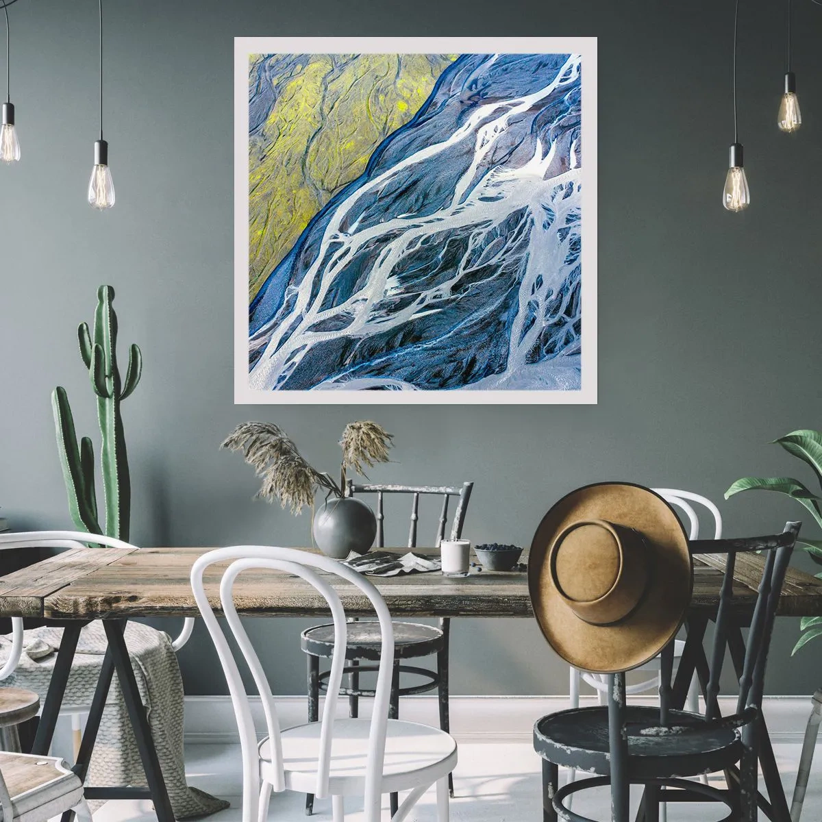 Affiche - Poster - Peintures rupestres de la nature - 30x30 cm