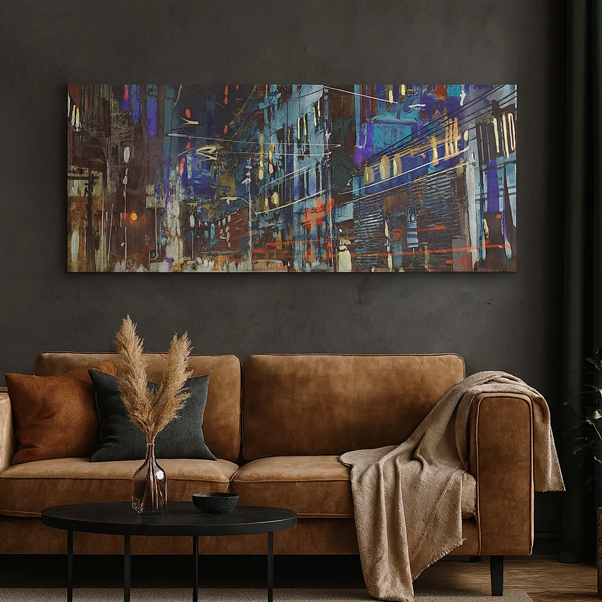 Impression sur toile - Image sur toile - L'agitation de la rue en soirée - 30x30 cm