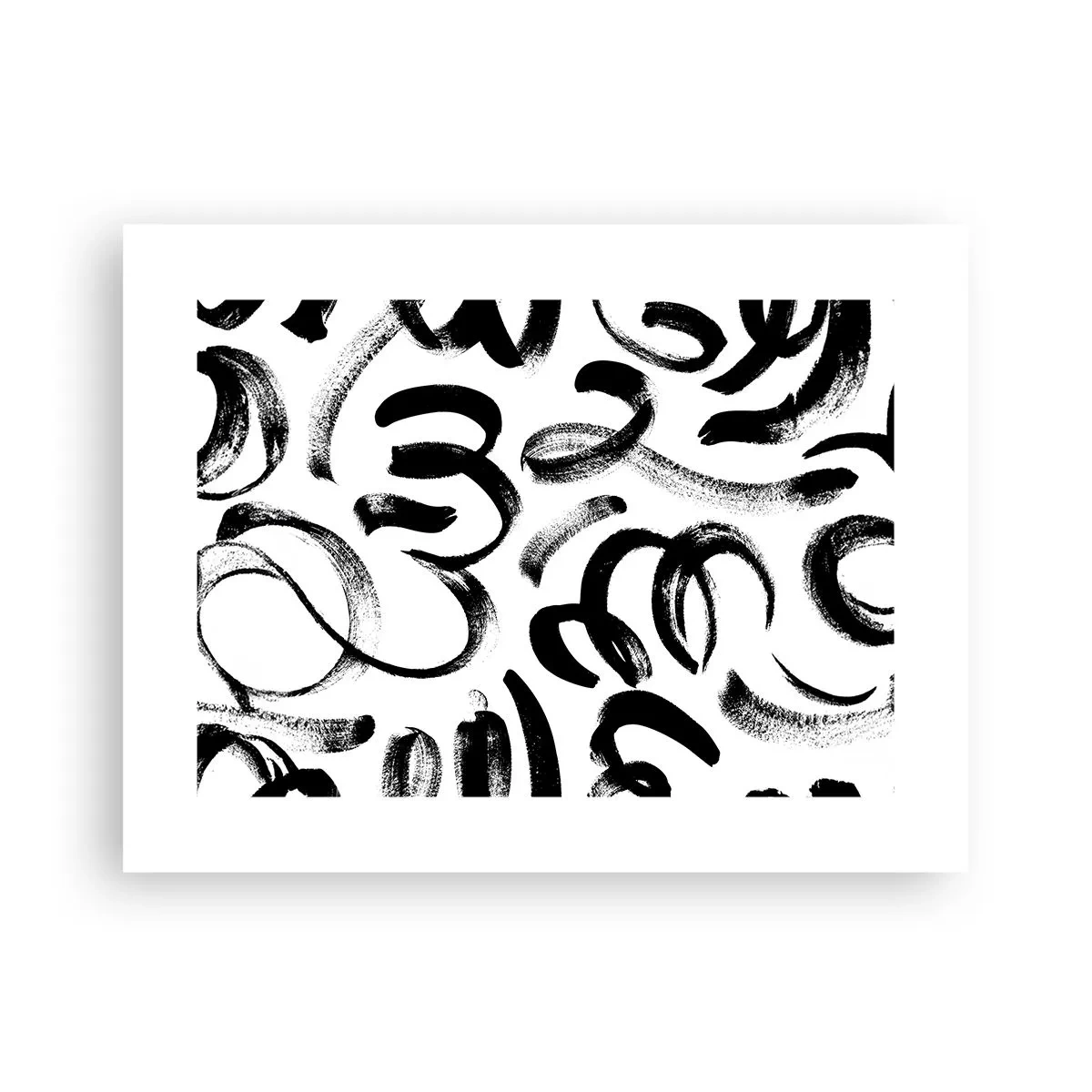 Affiche - Poster - Noir sur blanc - 40x30 cm
