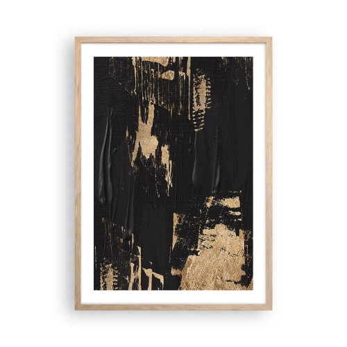 Affiche dans un chêne clair - Poster - Empreinte du toucher - 50x70 cm