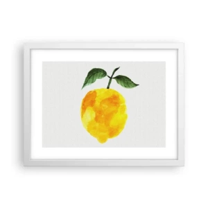 Affiche dans un cadre blanc - Poster - Comment reconnaitre le goût du soleil - 40x30 cm