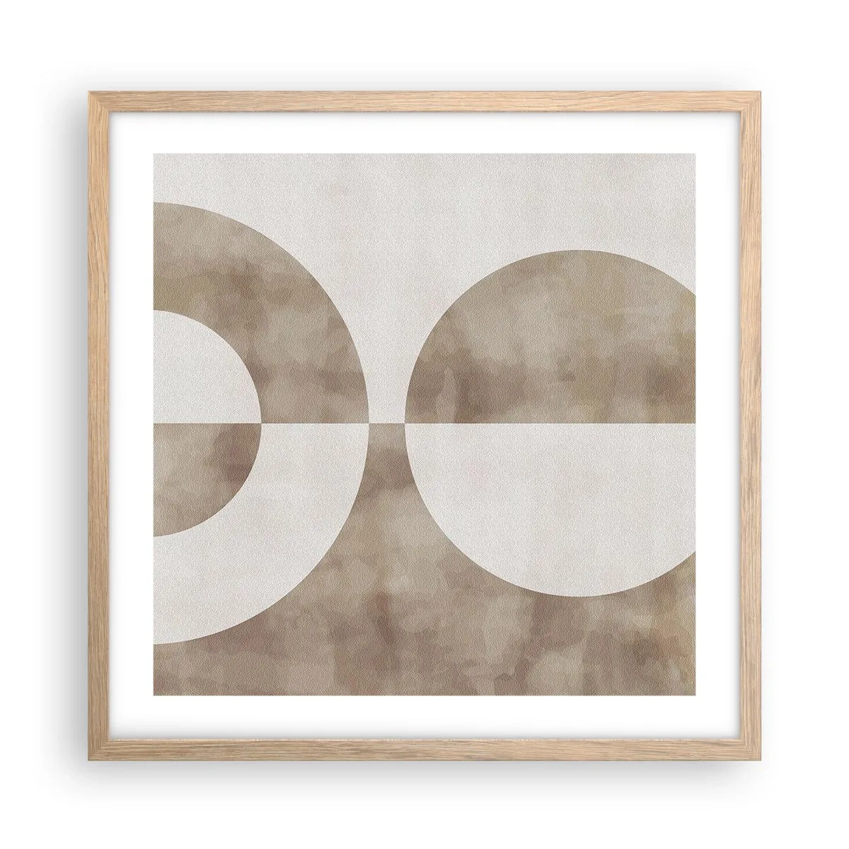 Affiche dans un chêne clair - Poster - Similitudes et différences - 50x50 cm