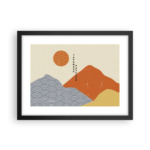 Affiche dans un cadre noir - Poster - Dans l'esprit japonais - 40x30 cm