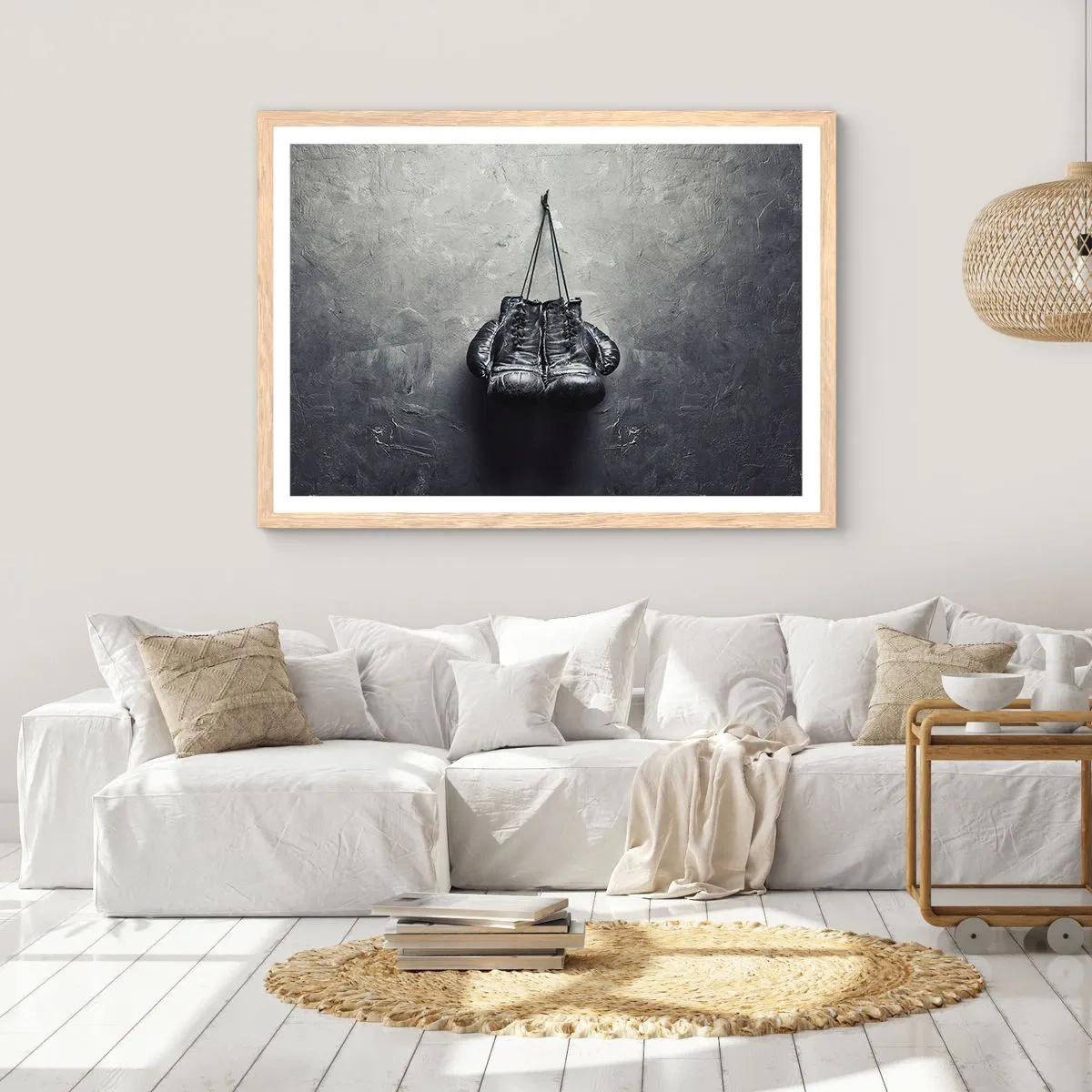 Affiche dans un chêne clair - Poster - Un temps pour se battre et un temps pour la paix - 100x70 cm