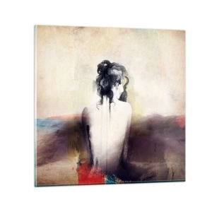 Impression sur verre - Image sur verre - Lignes lisses, formes ovales - 70x70 cm