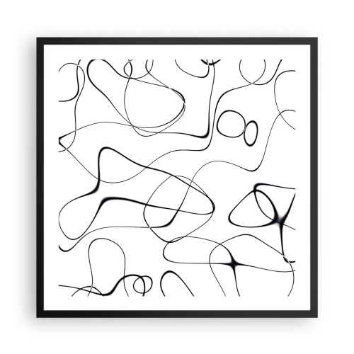 Affiche dans un cadre noir - Poster - Le chemin de la vie, les voies du hasard - 60x60 cm